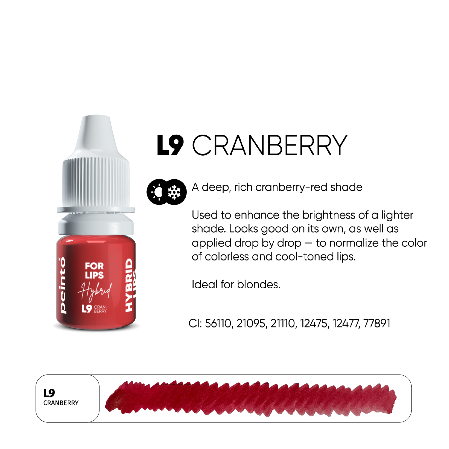 PEINTO ტუჩის პიგმენტი Cranberry 5 მლ.